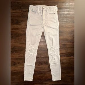 American Eagle light gray High Rise Jegging